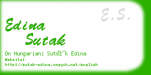 edina sutak business card